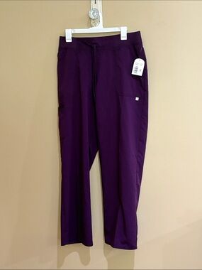 Scrubstar Purple Straight-Leg Drawstring Pants
